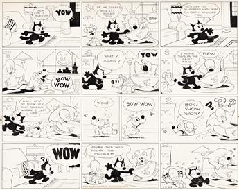 [OTTO MESSMER (1892-1983)] (PAT SULLIVAN). Ill sneak in and snatch a snooze. * How can I sleep? [CARTOONS / COMICS / FELIX]